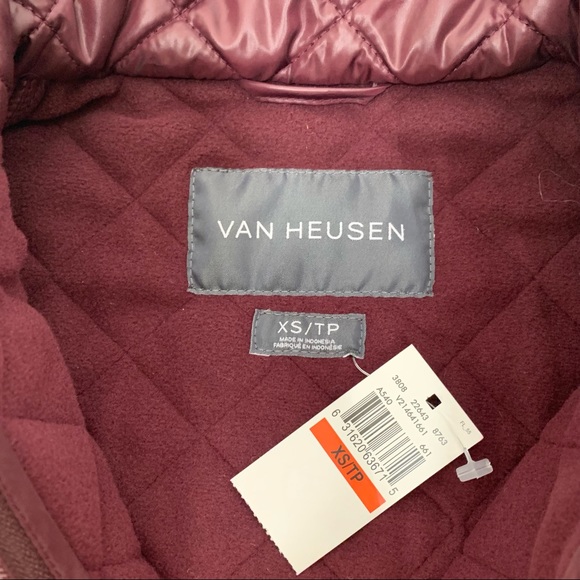 Van Heusen Raisin Plum Purple Lightweight Quilted Vest Understated Puffer Nwt XS - Picture 11 of 14